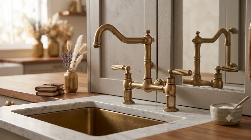 Brass Faucet Fixtures Luxury Bathroom